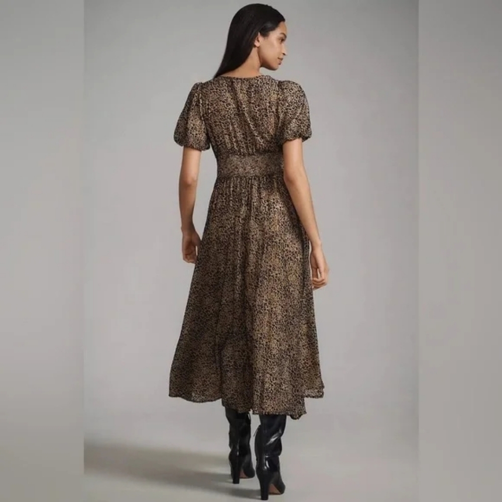 Anthropologie Black and Cream Midi Dress - Picture 6 of 6